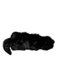 Black Fox Fur Neck Wrap Warmer Winter Scarf