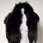 Black Fox Fur Neck Wrap Warmer Winter Scarf