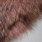 Pink Frost Fox Fur Neck Warmer Winter Scarf