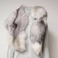 White Fox Fur Neck Wrap Warmer Winter Scarf