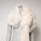 White Fox Fur Neck Wrap Warmer Winter Scarf