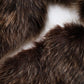 Brown Raccoon Fur Neck Warmer Winter Scarf
