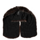Brown Raccoon Fur Neck Warmer Winter Scarf