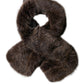 Brown Raccoon Fur Neck Warmer Winter Scarf