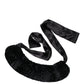 Black Lamb Fur Women Neck Warmer Winter Scarf