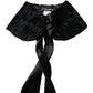 Black Lamb Fur Women Neck Warmer Winter Scarf