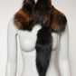 Brown Red Fox Fur Neck Warmer Winter Scarf