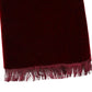 Bordeaux Cotton Silk Fringe Shawl Wrap Scarf