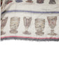 Multicolor Glass Cashmere Foulard Scarf