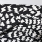 Black White Patterned Fringes Shawl Scarf