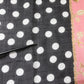 Black White Polka Dots Fringes Wrap Scarf