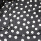 Black White Polka Dots Fringes Wrap Scarf