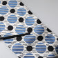 White Blue Polka Dotted Silk Skinny Scarf