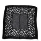 Black Floral Silk Square Wrap Shawl Scarf