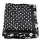 Black Floral Silk Square Wrap Shawl Scarf