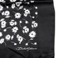 Black Floral Silk Square Wrap Shawl Scarf