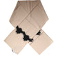 Beige Floral Lace Trim Silk Neck Wrap Scarf