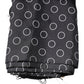Black Circles Silk Fringes Shawl Wrap Scarf