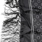Black Circles Silk Fringes Shawl Wrap Scarf