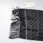 Black Circles Silk Fringes Shawl Wrap Scarf
