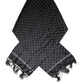 Black Circles Silk Fringes Shawl Wrap Scarf