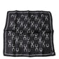 Black Horseshoe Silk Square Handkerchief Scarf