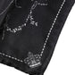 Black Patterned Silk Handkerchief Scarf