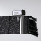 Black Patterned Skinny Fringes Shawl Scarf