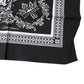 Black Logo Monogram Cotton Handkerchief Scarf