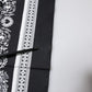 Black Logo Monogram Cotton Handkerchief Scarf