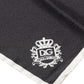 Black Crown Logo Square Handkerchief Scarf