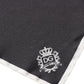 Black Crown Logo Square Handkerchief Scarf