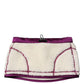 White Purple Cashmere Fleece Neck Warmer Scarf