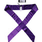 Purple Satin Silk Skinny Neck Foulard Scarf