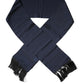 Dark Blue Fantasy Fringes Neck Wrap Scarf