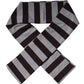 Black Gray Stripes Wool Neck Wrap Scarf