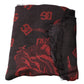 Black Red Floral Modal Wrap Shawl Scarf