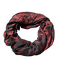 Black Red Floral Modal Wrap Shawl Scarf
