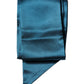 Dark Green Satin Silk Skinny Foulard Scarf