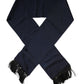Dark Blue Fantasy Fringes Neck Wrap Scarf