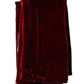 Maroon Silk Fringes Skinny Neck Wrap Scarf