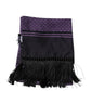 Purple Fantasy Silk Fringes Neck Wrap Scarf