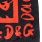 Black Red Logo Print Cotton Beach Towel