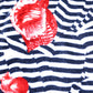 Multicolor Stripes Seashells Beach Towel