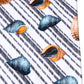 Multicolor Stripes Seashells Beach Towel