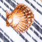 Multicolor Stripes Seashells Beach Towel