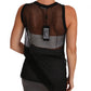 Elegant Sleeveless Black Mesh Top