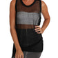 Elegant Sleeveless Black Mesh Top