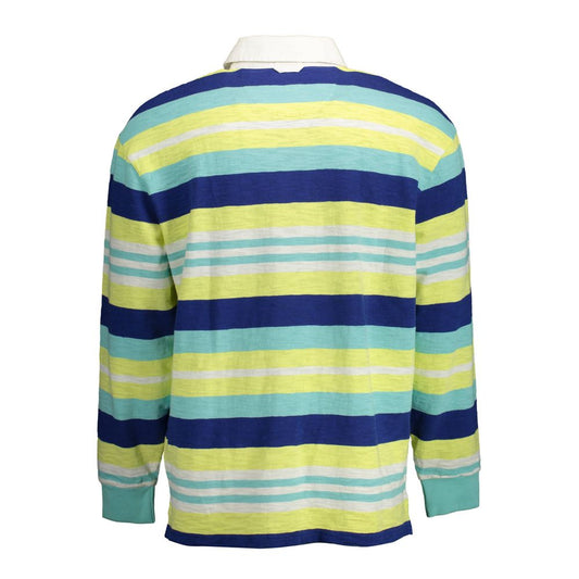 Yellow Cotton Men Polo Shirt