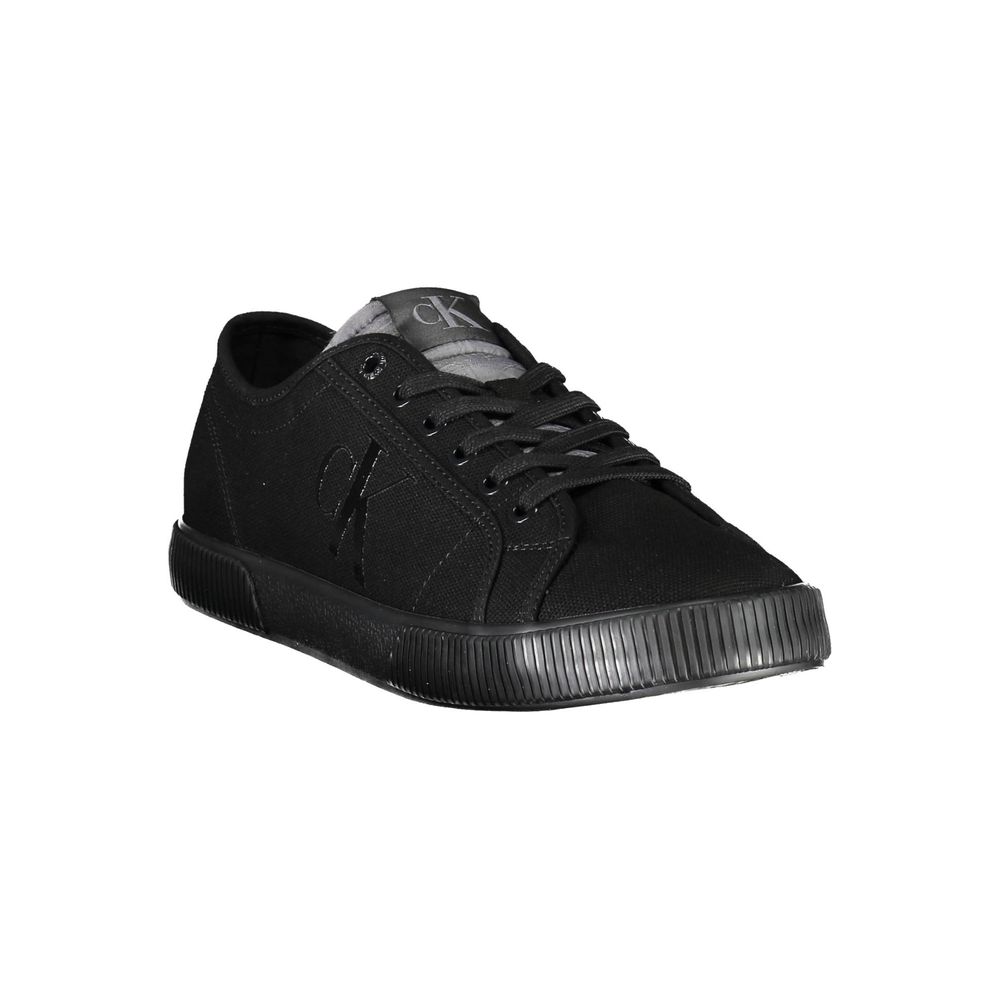 Black Cotton Men Sneaker